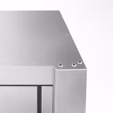 Edelstahl Wandhängeschrank PREMIUM - 2000x400mm - mit Schiebetür - 650mm hoch