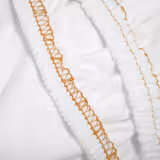 (10 pcs) Jersey Fitted Sheet - 100x200cm - White / Orange