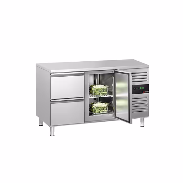 Commercial Counter Fridge ECO - 1360x700mm - with 1 door - 2 drawers [GN 1/1] - capacity 282 litres