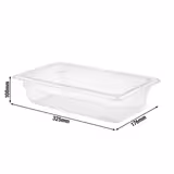 (6 pcs) Polycarbonate Gastronorm Container GN 1/3 - Clear - 3.6L - Depth: 100mm