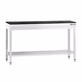 Tavolo da lavoro in acciaio inox PREMIUM - 1500x800mm - con ripiano inferiore - con piano in granito