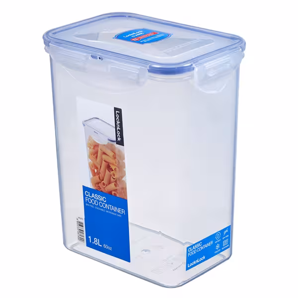 (6 peças) Caixa multifunções LocknLock Classic 1,80 litros - altura: 183 mm - transparente