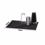 (6 uds) Alfombrilla para bar - 300x150mm - PVC (Negro)