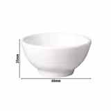 (6 pièces) Coupelles à sauce - PURE - Melamine - 20 ml - Ø 60 mm - Blanc