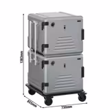 Thermobox - Frontlader - 2x180 Liter - beheizt - für 24x GN 2/1