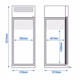 Armoire réfrigérée négative Inox AISI 304 PREMIUM - GN 2/1 - EN 600x400 - 700 L - avec 1 porte