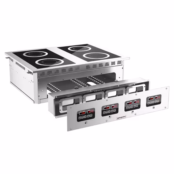 Commercial Drop-in Induction Hob – 6 kW – 4 Cooking Zones