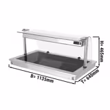 Drop-in Hot Plate Stainless Steel with Ceramic Glass Surface - 1135mm - 3x GN 1/1 - 1.35 kW