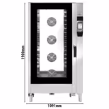 Combisteamer - Touch - 40x GN 1/1 of 20x GN 2/1 - incl. wassysteem & temperatuursensor - incl. dienbladwagen