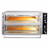 Elektrische pizzaoven - 6+6x 30cm (breed) - handmatig - incl. onderstel