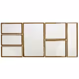 (6 unid) Tabuleiro GN GN 2/4 PROFISSIONAL - STONE ART - Melamina - 530x162mm - Altura: 15mm - Branco/Castanho