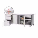 Commercial Counter Fridge PREMIUM - 1865x700mm - with 2 doors / 2 drawers - capacity 474 litres