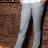 (6 Stück) KARLOWSKY | Damen Chinohose Modern-Stretch - Stahlgrau - Größe: 48