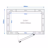 Edelstahl Tiefkühlzelle - 1800x1200mm - 2,65m³