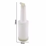 (6 Stück) Dosier- & Vorratsflasche - 4 teiliges Set - 0,85 Liter - Polypropylen