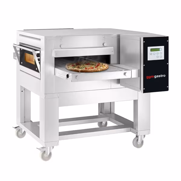 Electric Conveyor Pizza Oven - 1670x2150mm (65.7"x84.6") - Digital Controls - Belt width: 800mm (31.5") - with Base frame