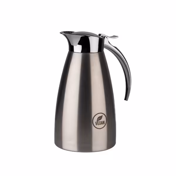 Vacuum jug - ADVANCED - stainless steel - 0.6 liters - one-hand automatic - engraving “Vegan”