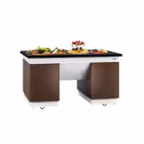 Neutraal element DUBLIN - 1600x1000x(H)900mm - zwart granieten werkblad - met deur(en) - mobiel - met wielstel - incl. 4 zwenkwielen