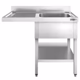 Lavello con vano lavastoviglie PREMIUM - 1200x700mm - con 1 vasca destra