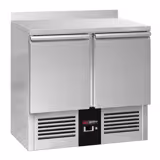 Masă frigorifică PREMIUM - 900x700 mm - 240 L - cu 2 uși - blat lucru - bordură