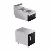 Elektrisch fornuis - 4,6 kW - 2x platen Rond - incl. onderstel met 1 deur
