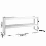 Pont chauffant infrarouge – 1800 × 300 mm – 2 niveaux chauffants