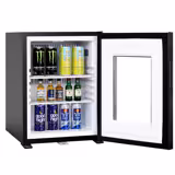 Mini displaykoelkast - 402mm - 34 liter - met 1 glazen deur & LED‑verlichting - zwart