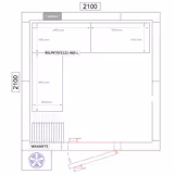 Kit rayonnage en aluminium - En angle (L) gauche - Profondeur:460mm - Capacité de charge:600kg