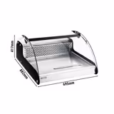 Tisch-Kühlvitrine für Fisch & Fleisch - 118 Liter - 690mm - rund - mit 4 Ablagen