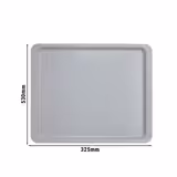 (12 stuks) CAMBRO | Polyester Lite dienblad - GN 1/2 - afgeplatte randen - Lichtgrijs