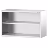 Armoire murale en acier inoxydable PREMIUM - 1200x400mm - sans portes (ouvert) - 800mm de haut