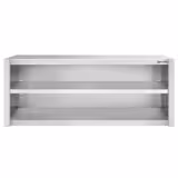 Pensile a giorno in acciaio inox PREMIUM - 2000x400mm - a giorno (senza ante) - 650mm di altezza