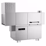 Lave-vaisselle à convoyeur - Commande électronique (affichage numérique) - 47kW - panier 500x500mm - avec tunnel de séchage - avec pompes doseuses intégrées pour détergent et produit de rinçage - Table d’entrée à gauche