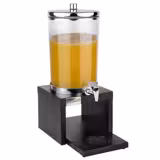 Dispenser per bevande - BRIDGE - 6 litri - legno & acciaio inox - incl. stand, 2 batterie & adattore touchless