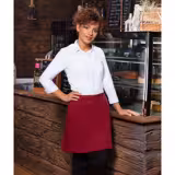 (6 pieces) KARLOWSKY | Basic Bistro Waist Apron – 700 x 550 mm - Bordeaux