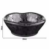 (6 uds) Cuenco para salsas - GLAMOUR - Melamina - 50ml - cuadrado - 80x80mm - Negro