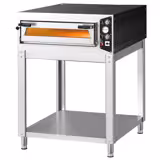 Elektrisk pizzaugn (el-däck/box) - med chamottesten - 990x1270 mm - 6 x Ø 35 cm - 1‑däck - upp till 450 °C - Manuell - påbyggnadsbar - inkl. underrede