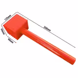 Meat Mallet - square - plastic - red - 90x125x350mm