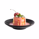 Small Melamine Plate – NERO - Ø 150 mm - black