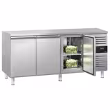 Hűtött munkaasztal ECO - 1795x700 mm - GN 1/1 - 294 liter - ventilációs - 3 ajtóval