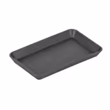(24 pcs) Canapé Plate - square - Polypropylene - 145x85mm - Grey