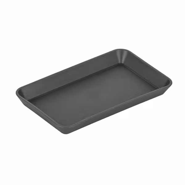 (24 pz) Piatto piano - rettangolare - Plastica - 145x85mmxH15mm - Grigio