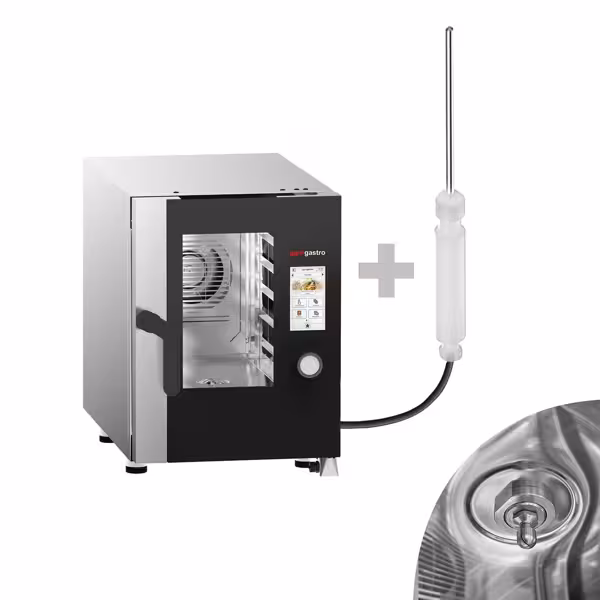 Four mixte électrique - Slim - Écran tactile - écran tactile (taille non précisée) - 6x GN 1/1 - avec système de lavage & sonde à cœur