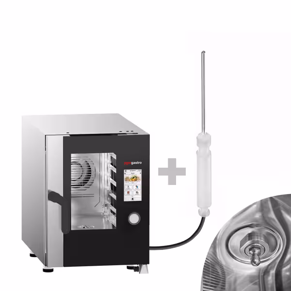 Electric Commercial Combi Oven COMPACT - Touchscreen Controls - 6x GN 1/1 - Slimline - incl. Automatic washing system & Core temperature probe