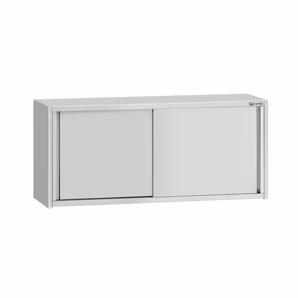 Edelstahl Wandhängeschrank ECO - 1600x400mm - mit Schiebetür - 650mm hoch