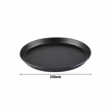 (6 Stück) Pizzablech - Blaublech - Ø 240mm - Höhe: 25mm