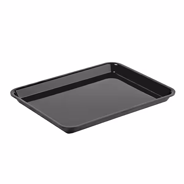 Plateau de présentation rectangulaire - Polycarbonate - GN 1/2 - 325x265x20mm - Noir mat