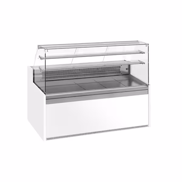 Banco pasticceria refrigerato - 1935x985mm - Statica - Vetro dritto - con 3 porte - con 2 ripiani