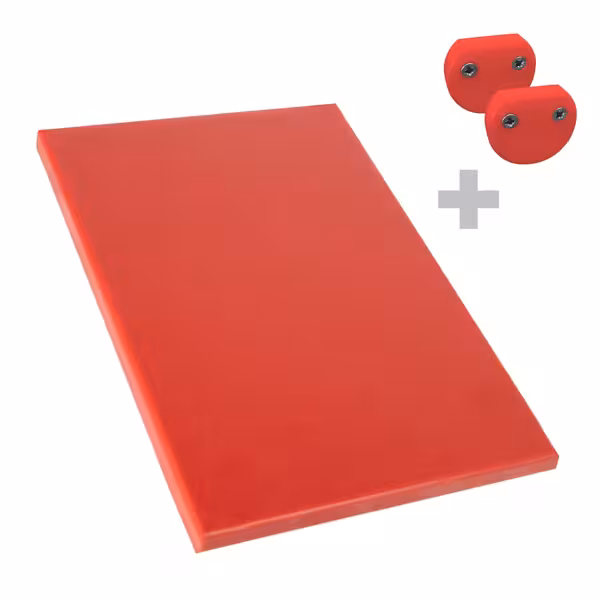 Non-slip chopping board – 300×500 mm – HACCP compliant – red