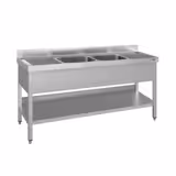 ECO mosogatóegység - 1800x600mm - alaplappal és 2 medencével középen